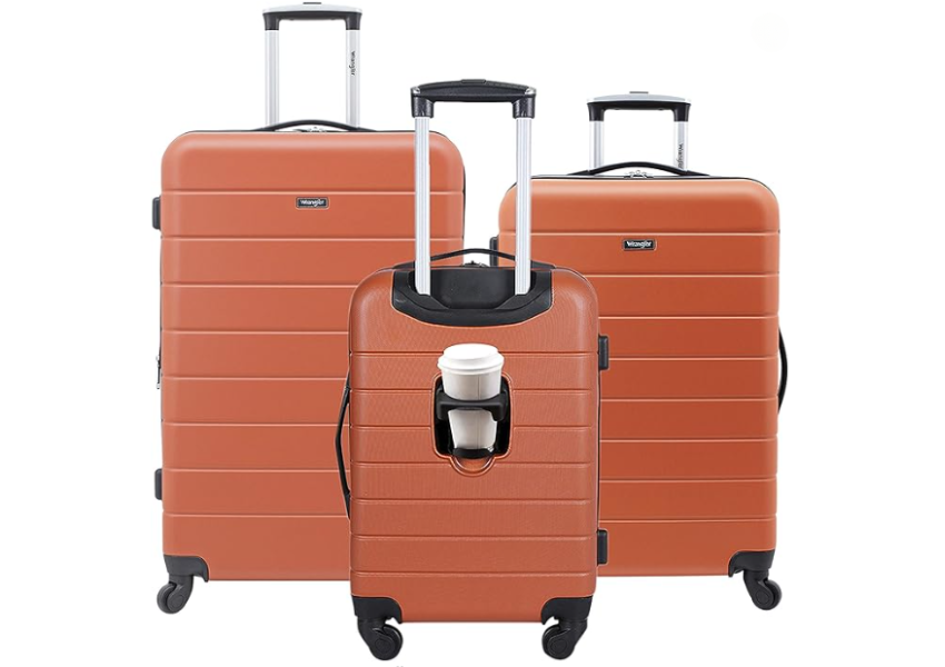 Amazon Wrangler Smart Luggage Set with Cup Holder and USB Port, Burnt Orange
pediatravel
